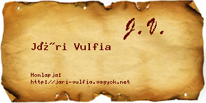 Jári Vulfia névjegykártya